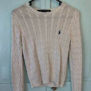 white Ralph Lauren polo sweater